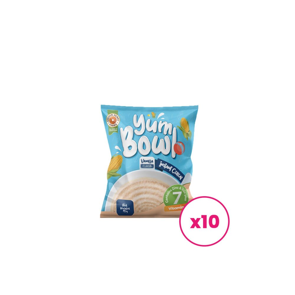 Golden Penny Yumbowl <br>instant Cereal Vanilla Flavour 45gx10