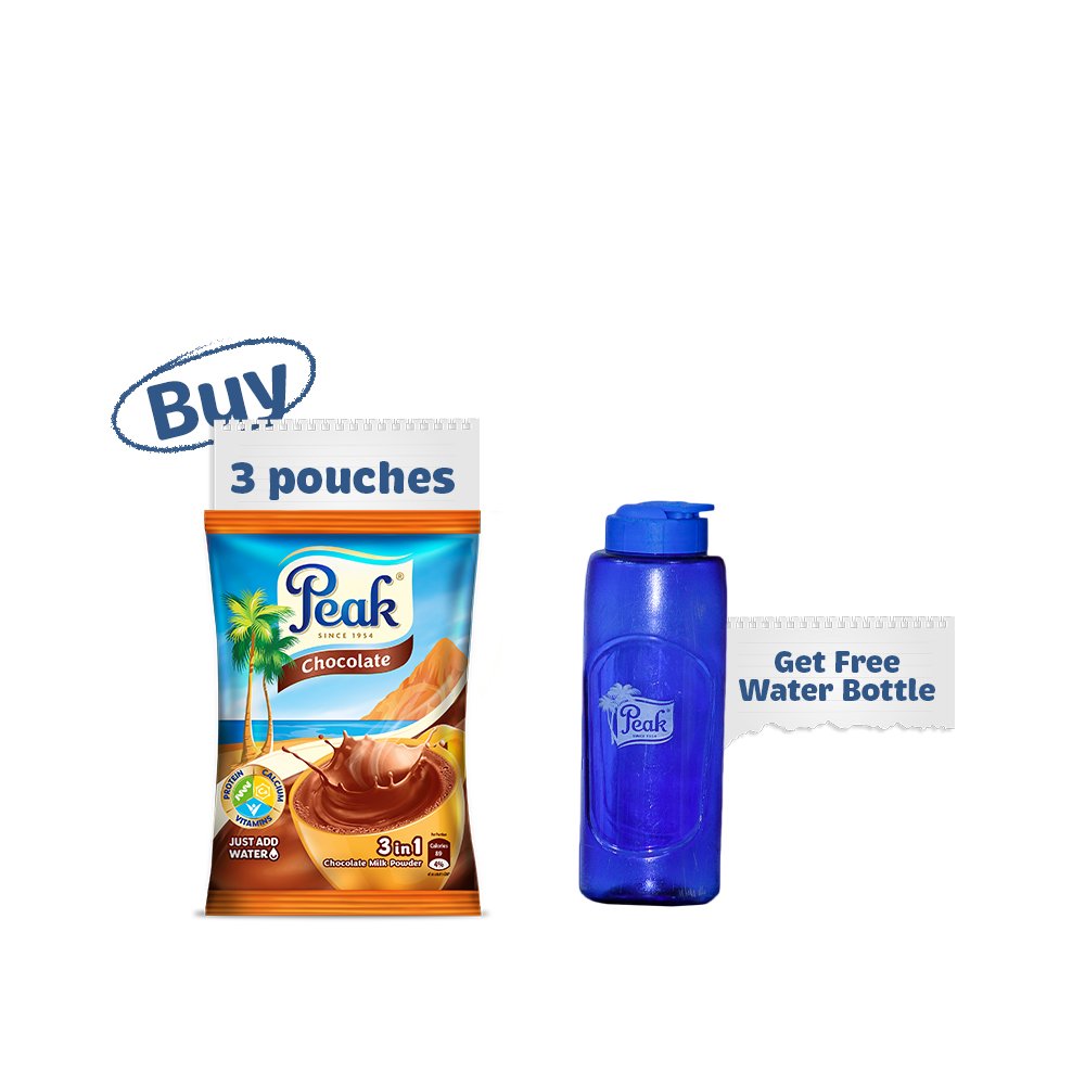 3 PEAK Chocolate Milk Powder 3-in-1, 380g