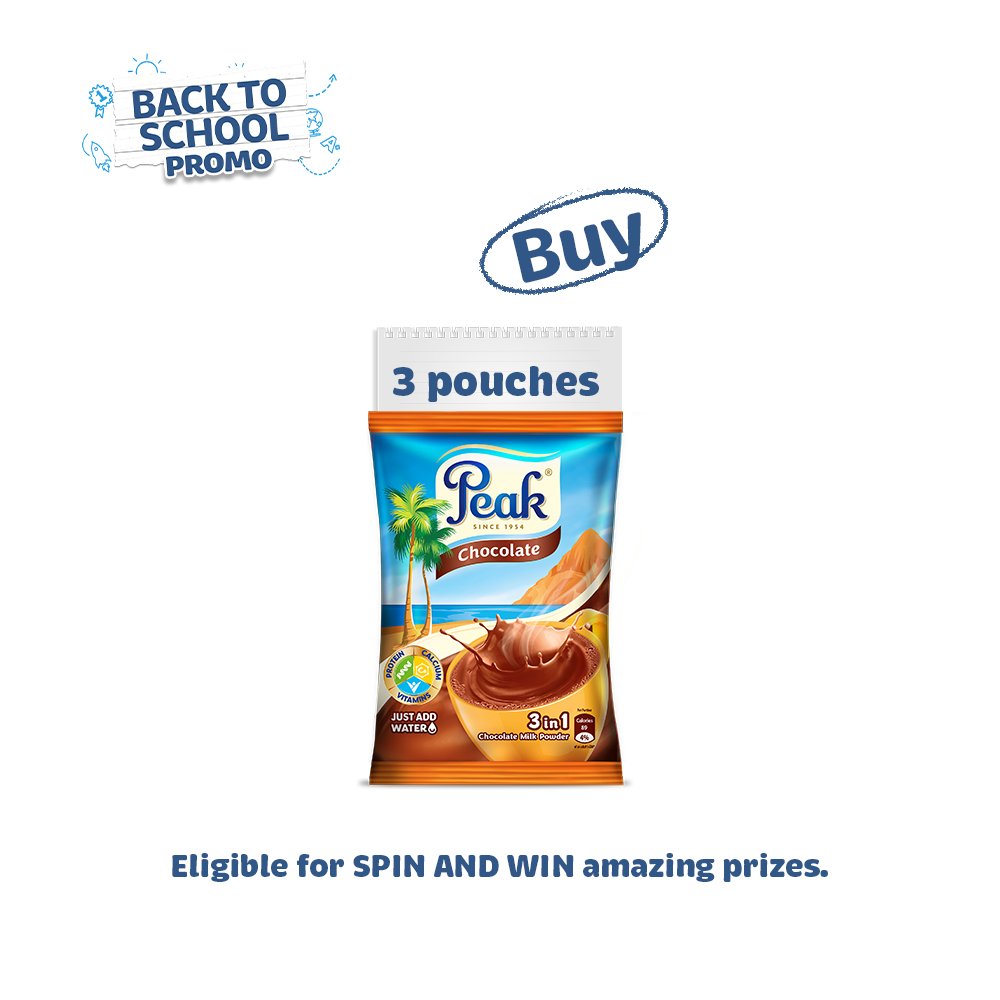 3 PEAK Chocolate Milk Powder 3-in-1, 380g